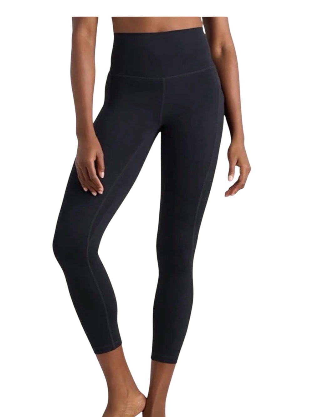 Athleta Metro Pocket Cropped Black Leggings Size Medium Athletic Athleisure
